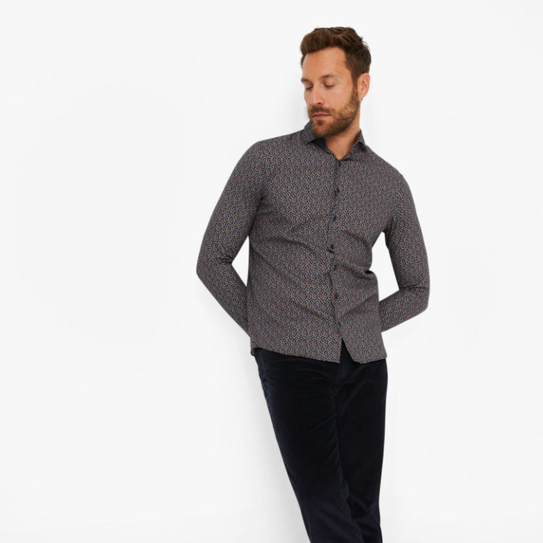 Harold Micro Floral Print Shirt