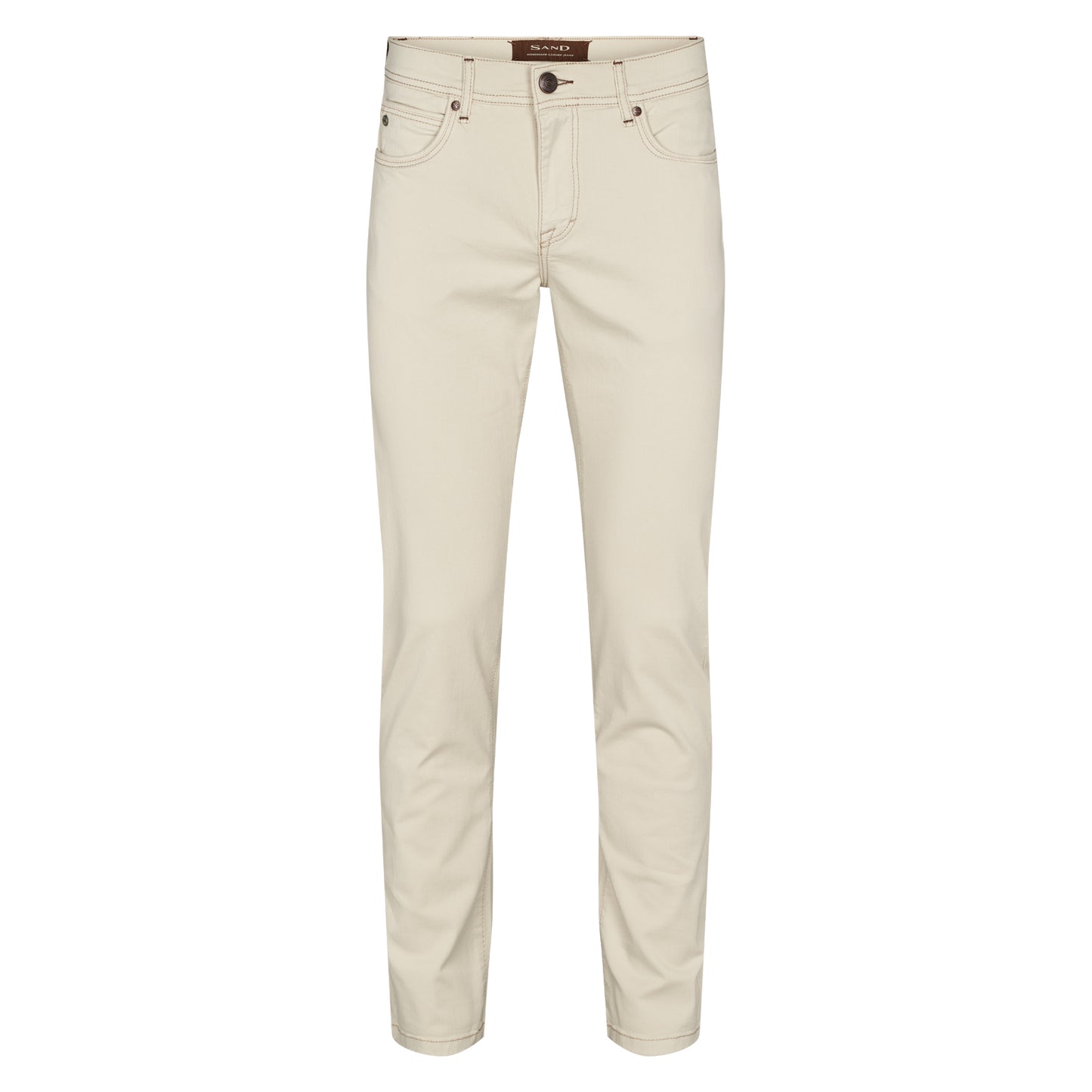 Burton Suede Touch Trousers, straight fit mens lightweight 5-pocket jeans. Cotton stretch fabric