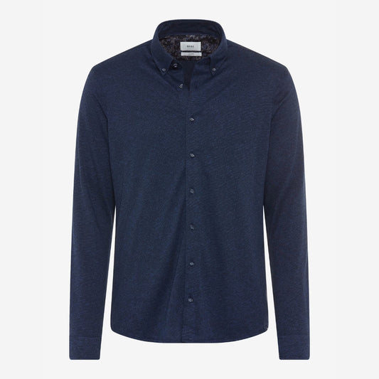 Daniel Navy Pindot Texture Jersey Shirt