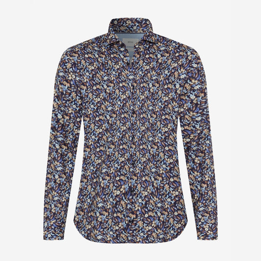 Harold Blue/Brown Floral Shirt