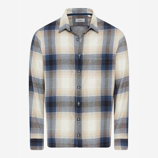 Kay C Blue/Beige Check Flannel Shirt