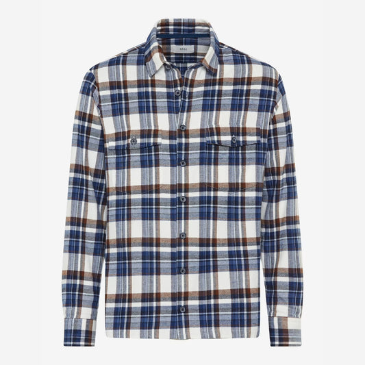 Kay C Blue/Brown Check Flannel Shirt