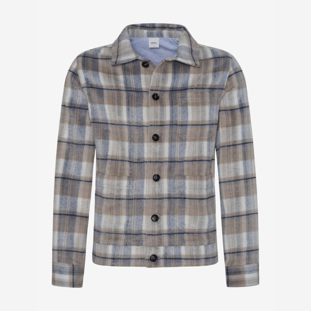 Santiago Beige Check Overshirt