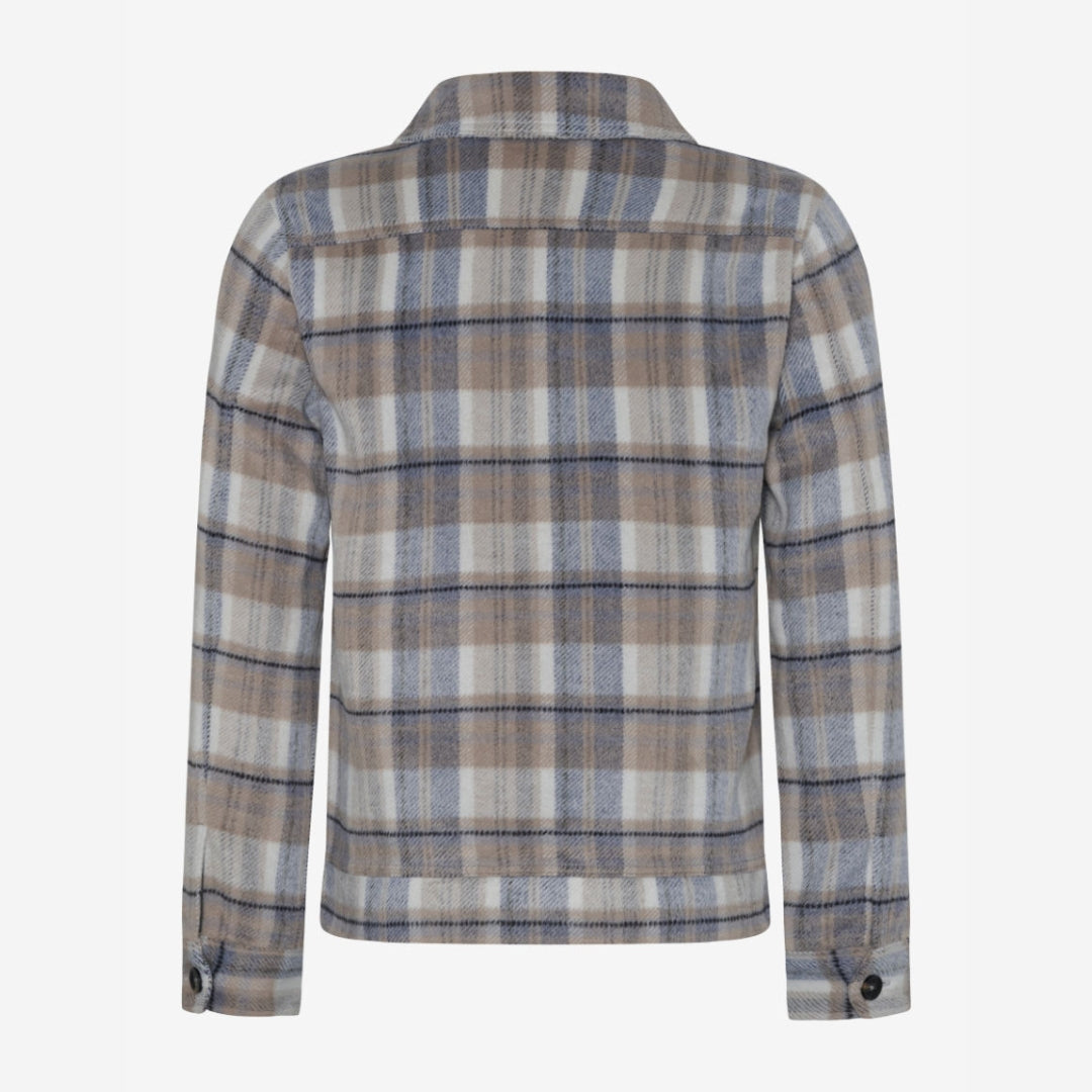 Santiago Beige Check Overshirt